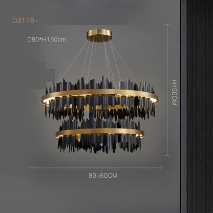 Italian Minimalist Luxury Ring Chandelier