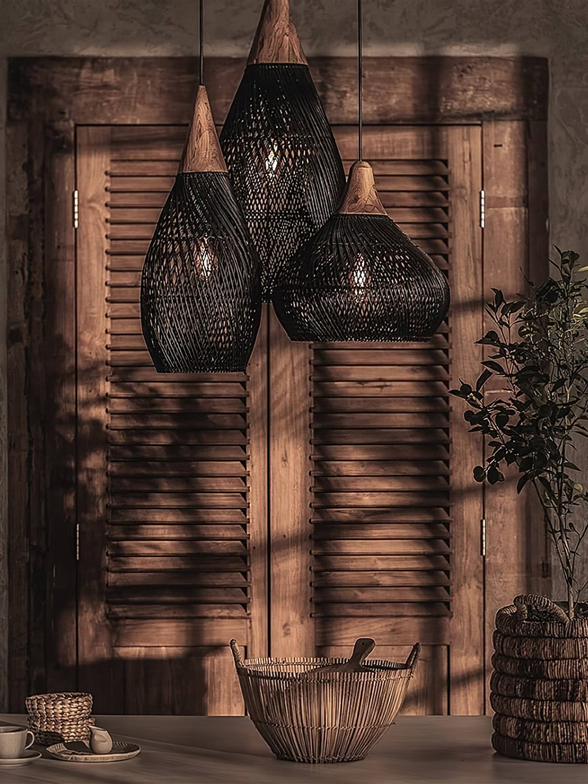 Javara Natural Rattan Pendant