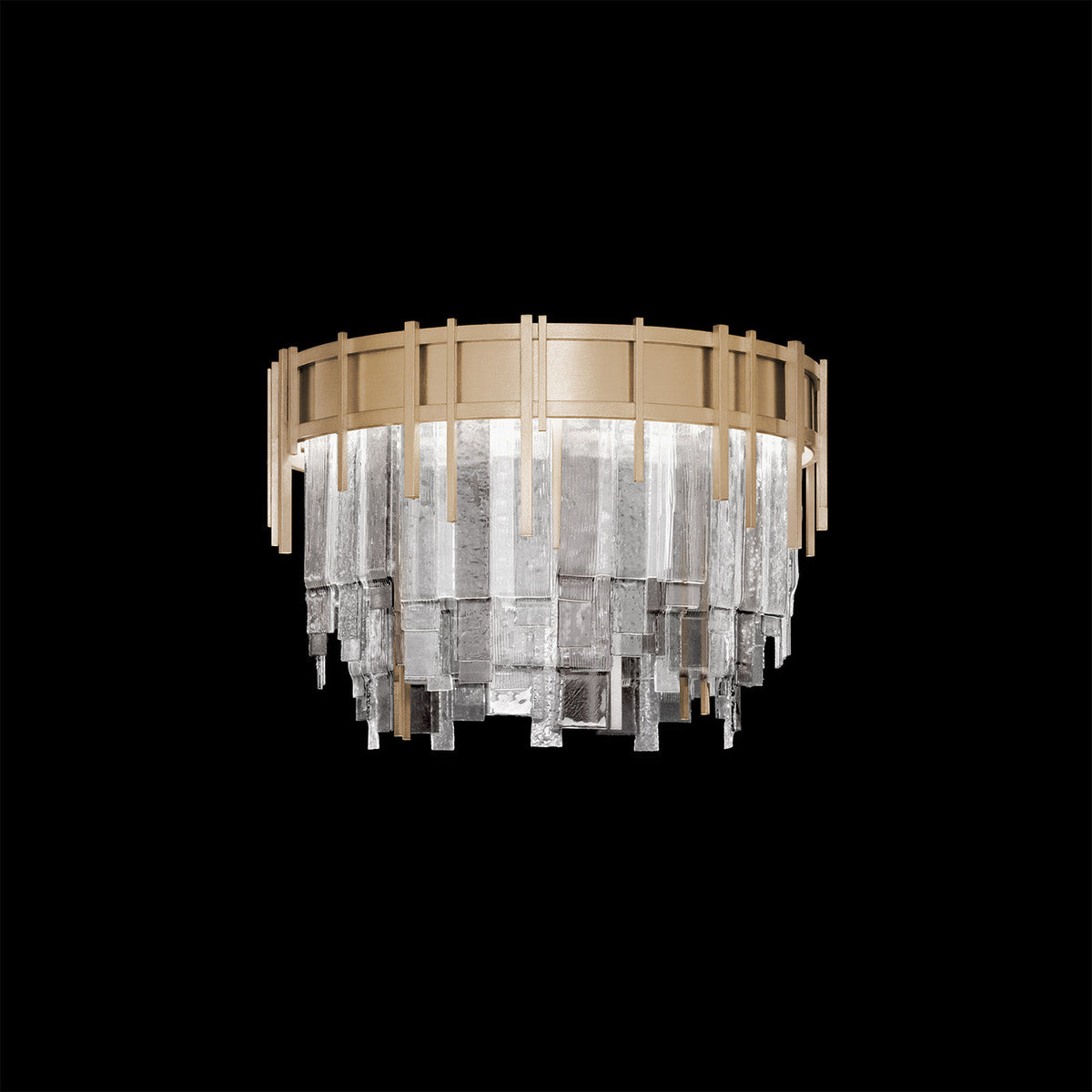 Jazz Cascade Multi-Tone Glass Flush Mount