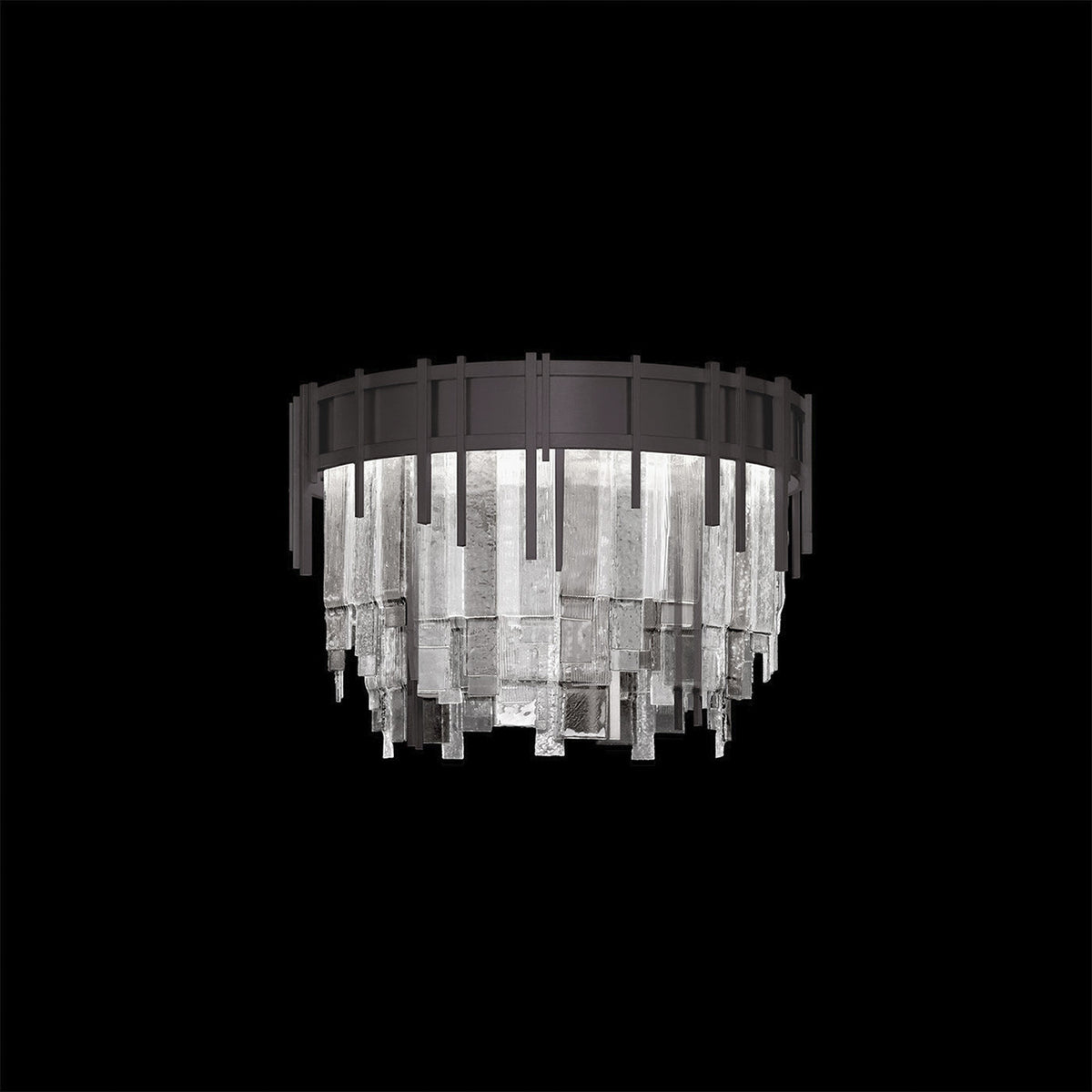 Jazz Cascade Multi-Tone Glass Flush Mount