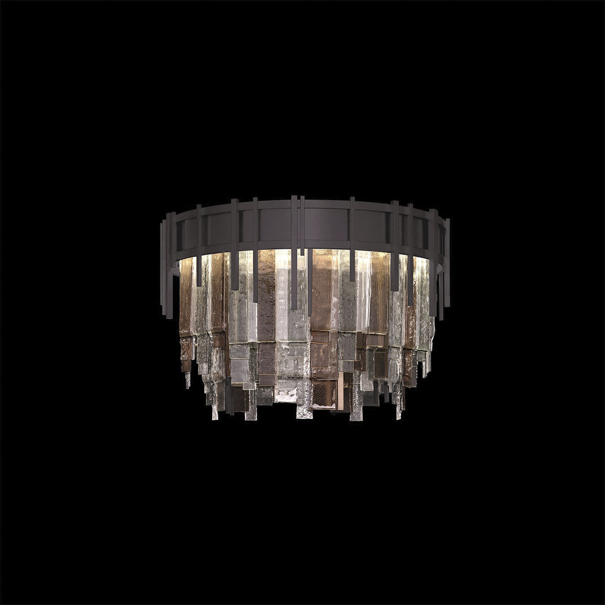 Jazz Cascade Multi-Tone Glass Flush Mount