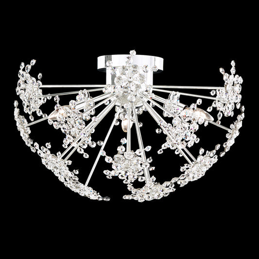Jeweled Botanical Heirloom Gold Semi-Flush Light