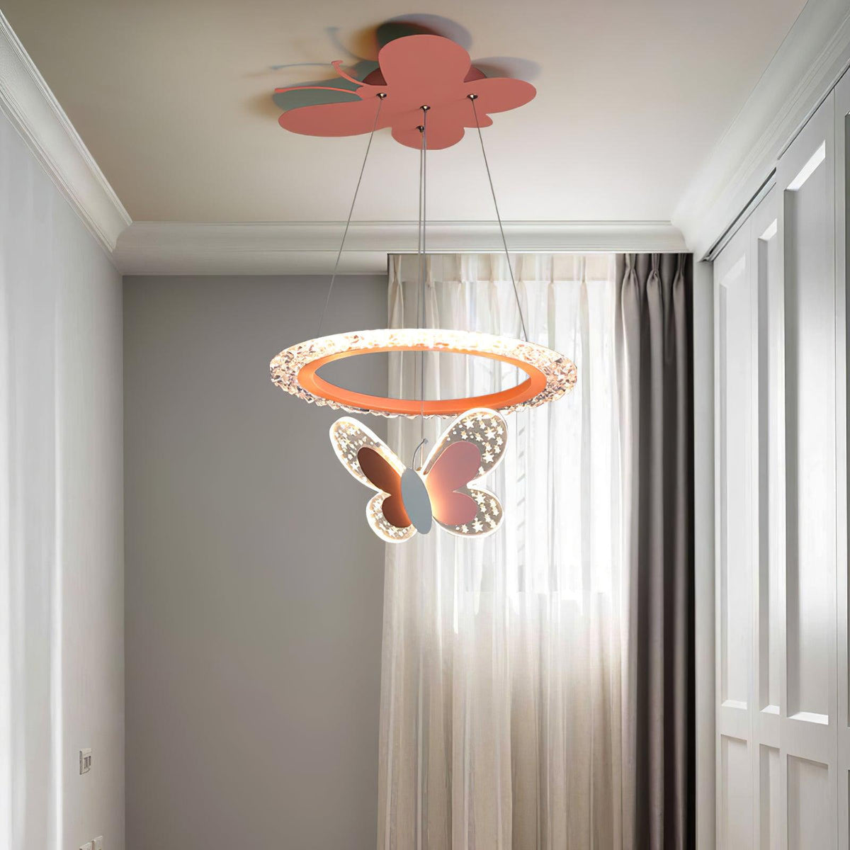 Kiteflora Whtie Pink LED Pendant