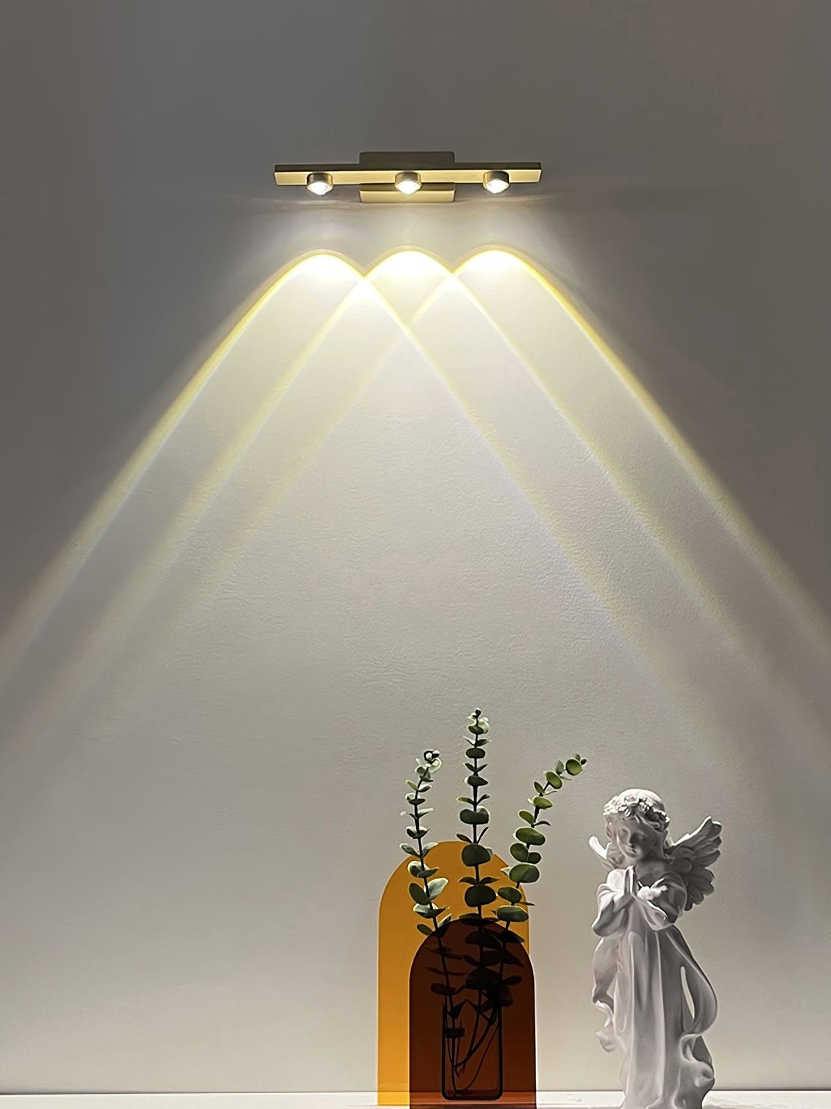 Krescent Brass Transparent LED Wall Lamp
