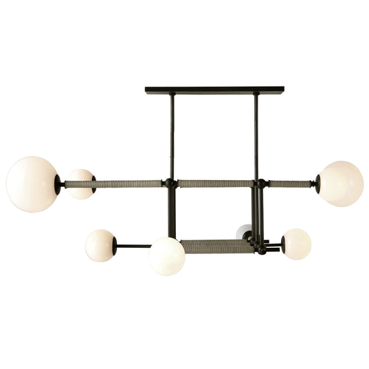 Langley Opal Leather Linear Chandelier