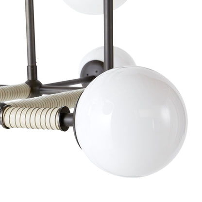 Langley Opal Leather Linear Chandelier