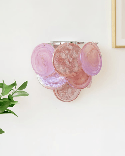 Layered Murano Nickel Multi-Color Wall Lamp