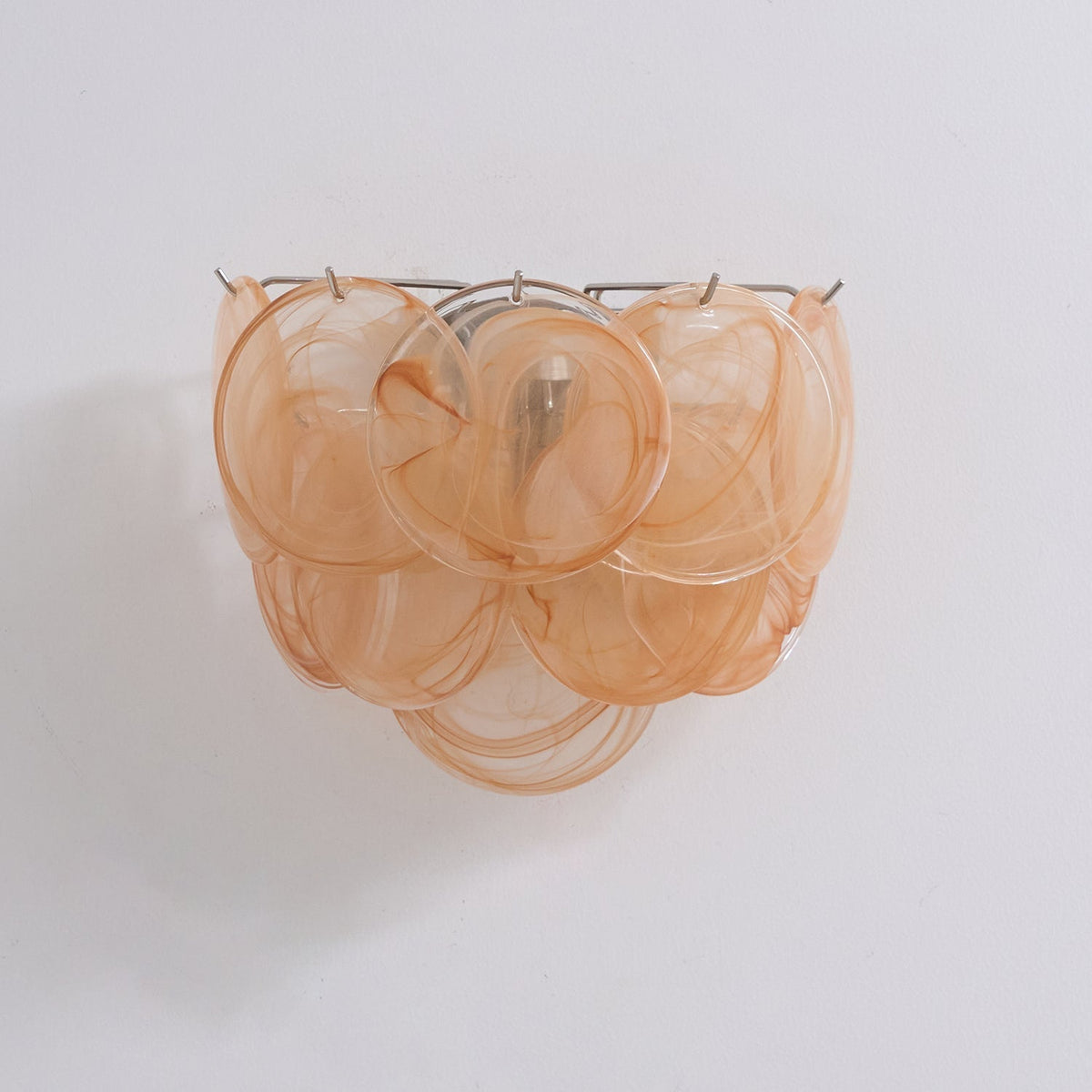 Layered Murano Nickel Multi-Color Wall Lamp