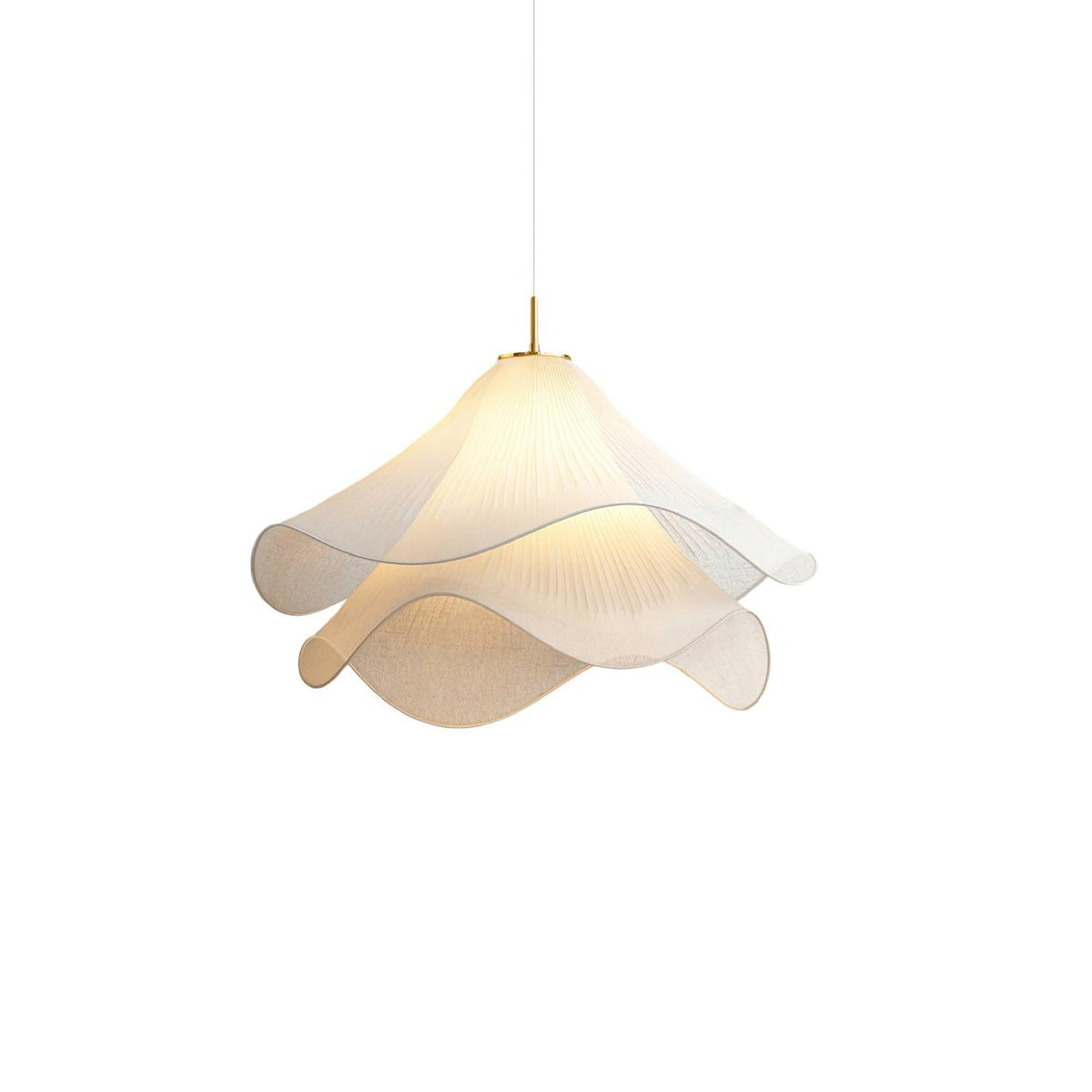 Ethereal Bloom Pendant Light ∅ 11.8″ x H 9.8″ / Dia 30cm x H 25cm / Gold & White Pendant light
