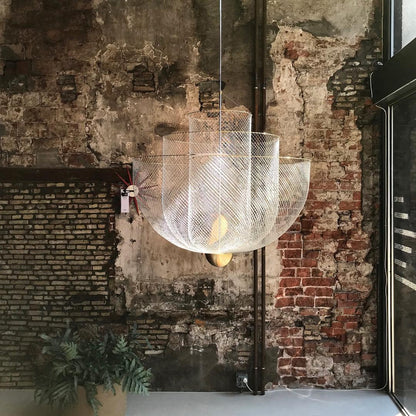 Layered Wire Chrome Gold LED Pendant