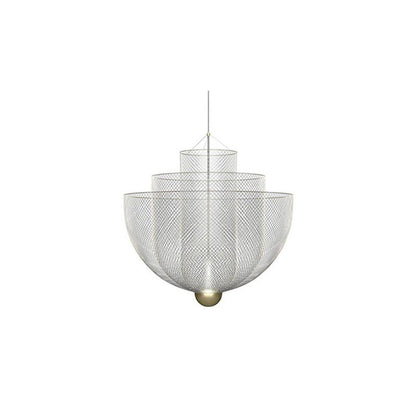 Layered Wire Chrome Gold LED Pendant