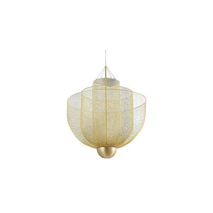 Layered Wire Chrome Gold LED Pendant
