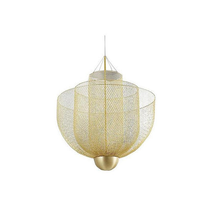 Layered Wire Chrome Gold LED Pendant