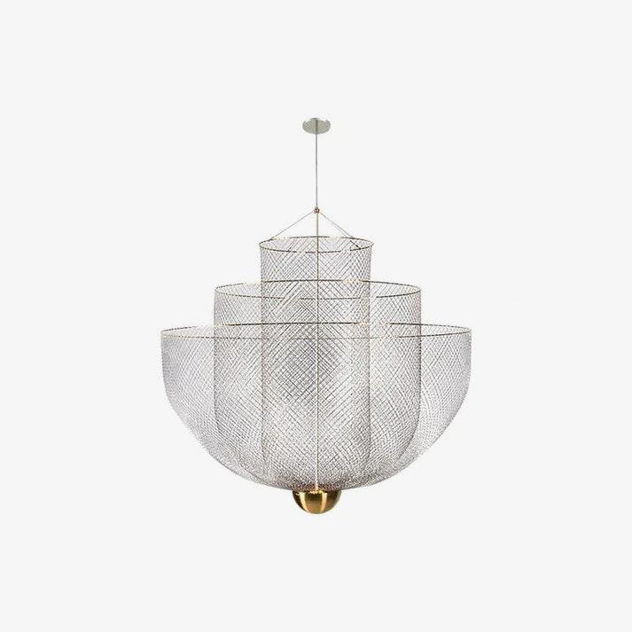 Layered Wire Chrome Gold LED Pendant