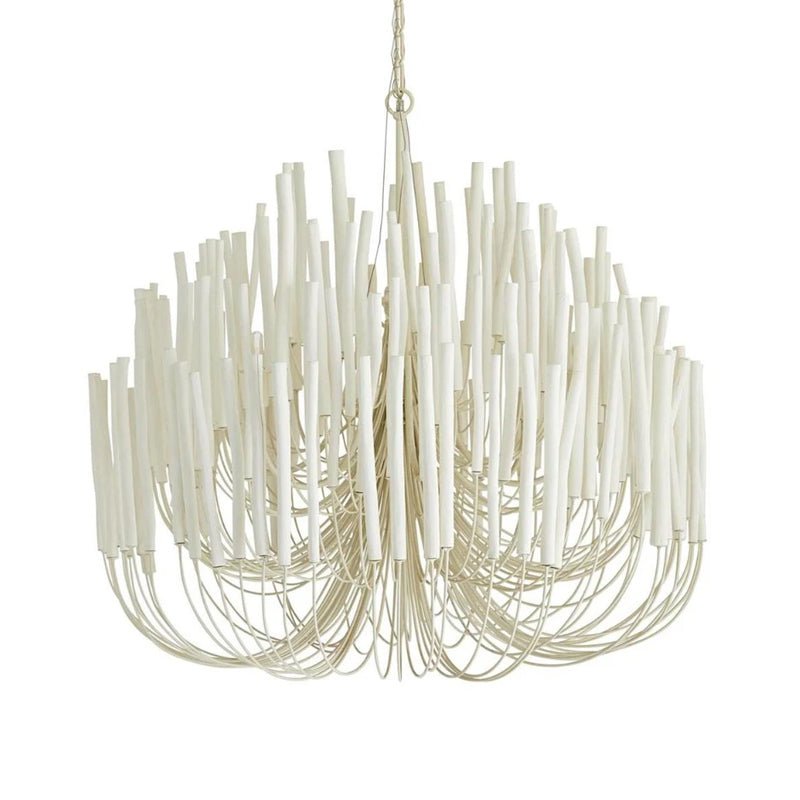 Layerwood Black White Multi-Light Chandelier