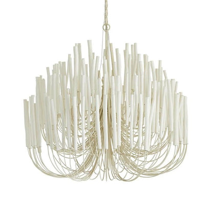 Layerwood Black White Multi-Light Chandelier