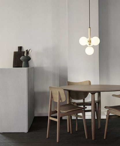 Lentura Brass Glass Multi-Light Pendant