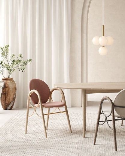 Lentura Brass Glass Multi-Light Pendant