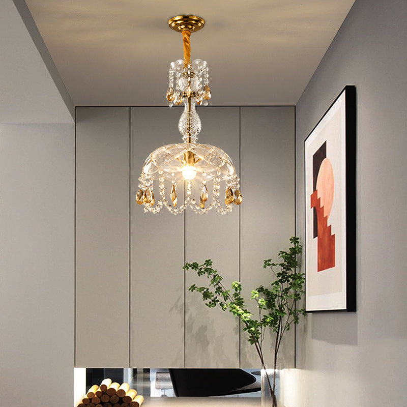 Light Luxury Crystal Glass Pendant Light / 2618 Medium White Light