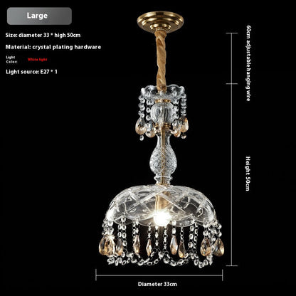 Light Luxury Crystal Glass Pendant Light / 2618 Medium Warm Light