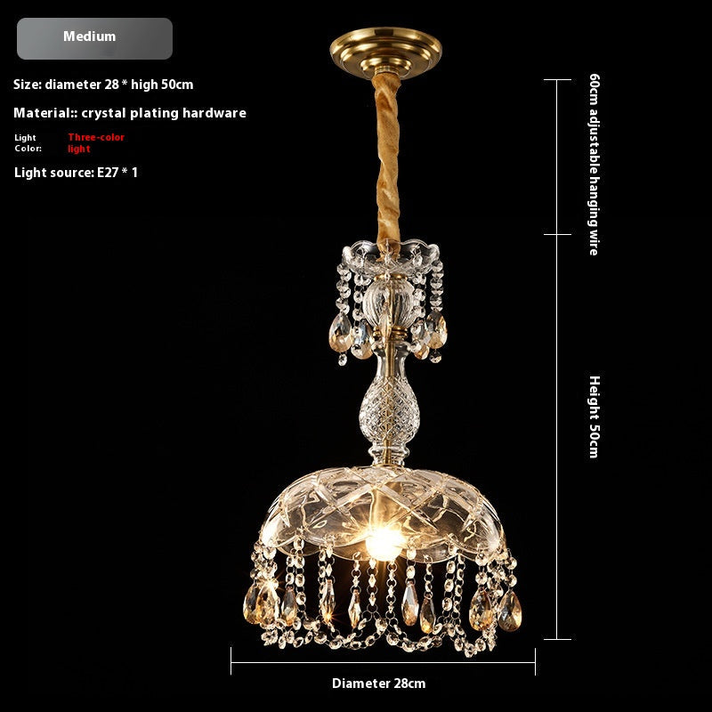 Light Luxury Crystal Glass Pendant Light