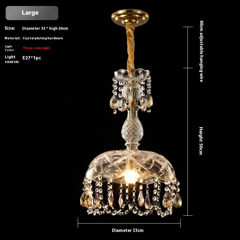 Light Luxury Crystal Glass Pendant Light