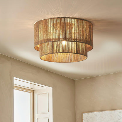 Loomshade Brown Hemp Ceiling Light
