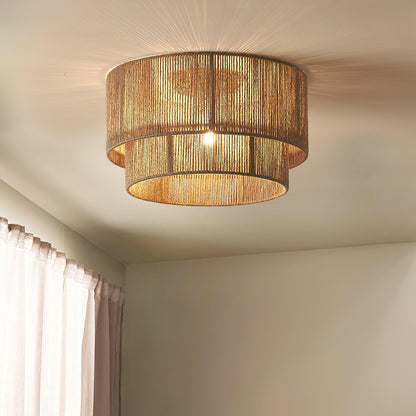 Loomshade Brown Hemp Ceiling Light