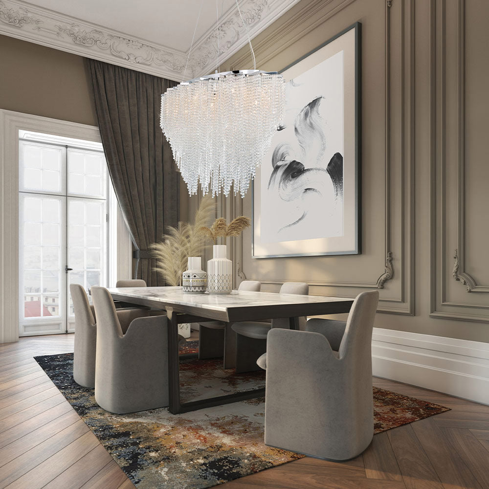 Lucentfall Chrome Crystal Chandelier
