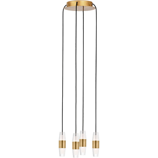 Luminara Crystal Brass Cluster Chandelier