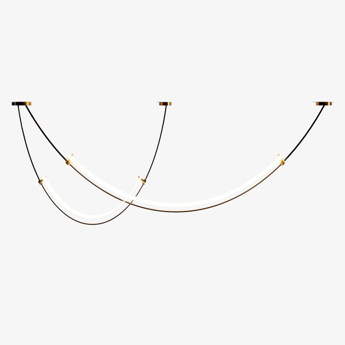 Luminous Circuit Gold Black LED Pendant