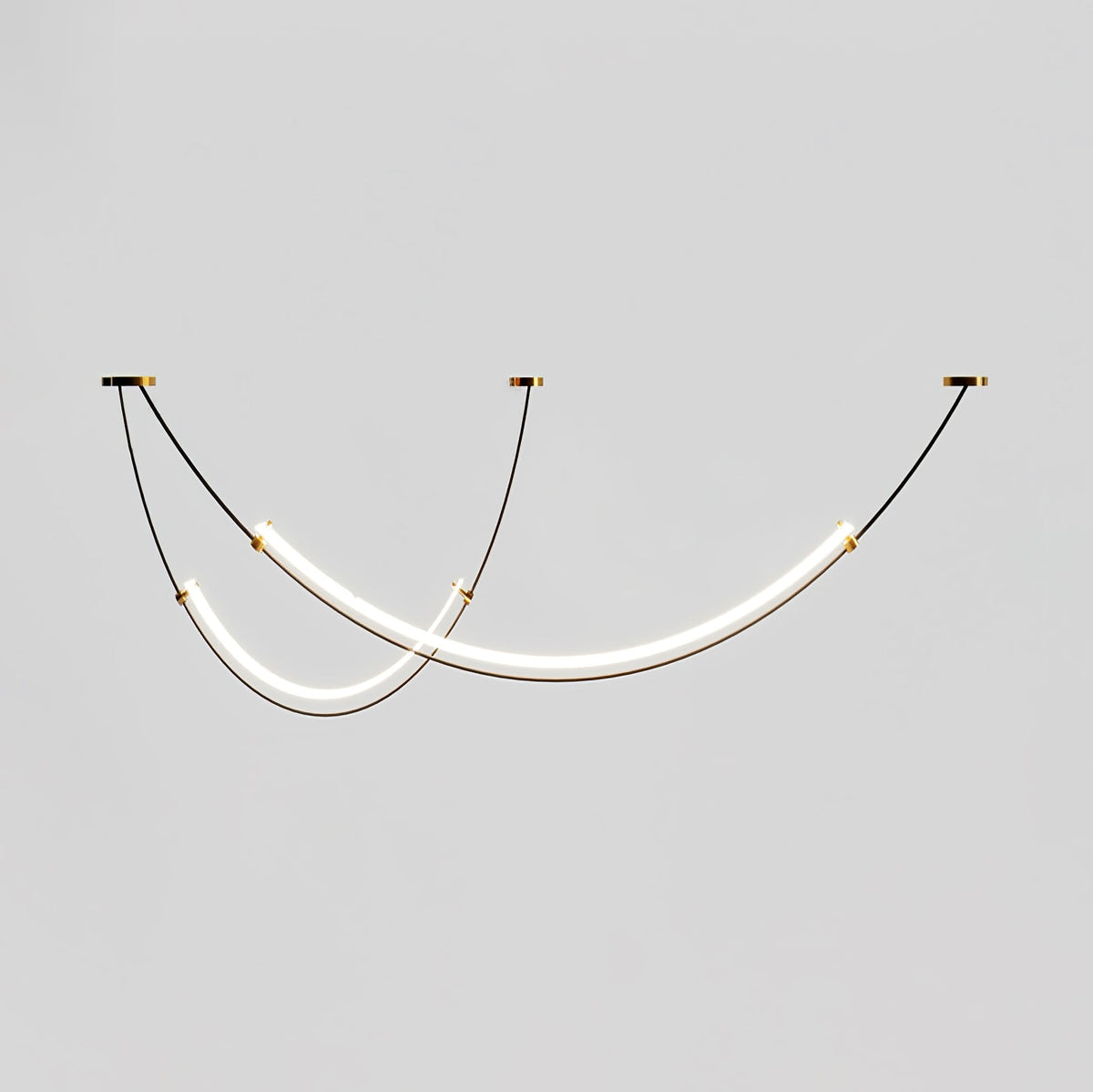Luminous Circuit Gold Black LED Pendant