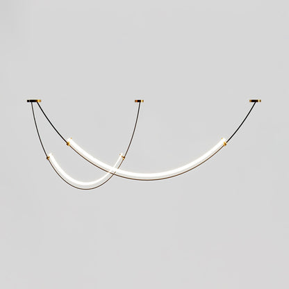 Luminous Circuit Gold Black LED Pendant