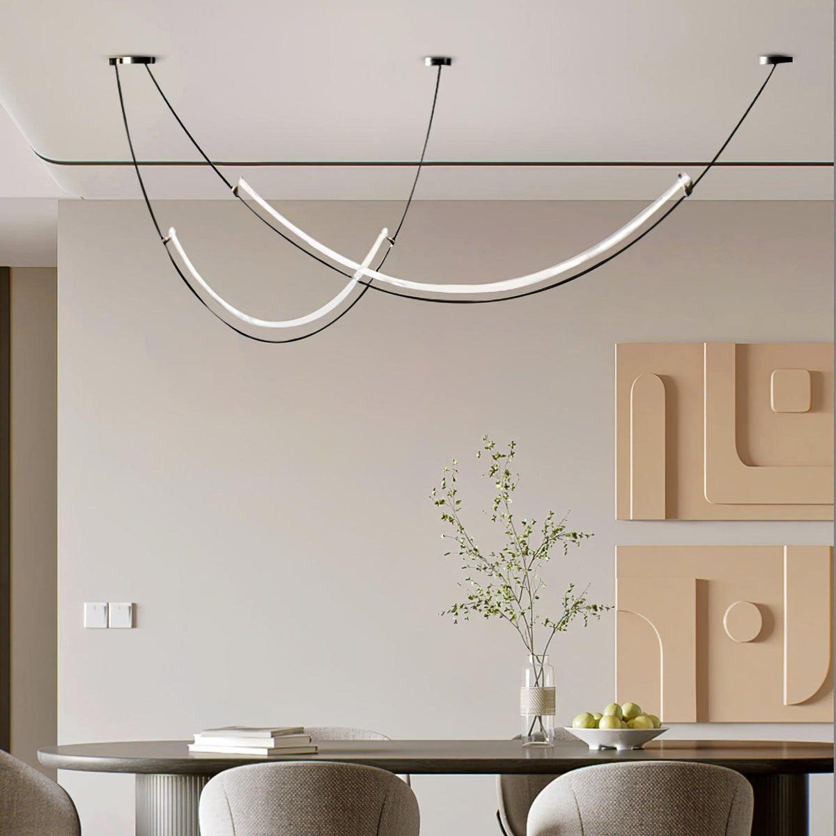 Luminous Circuit Gold Black LED Pendant