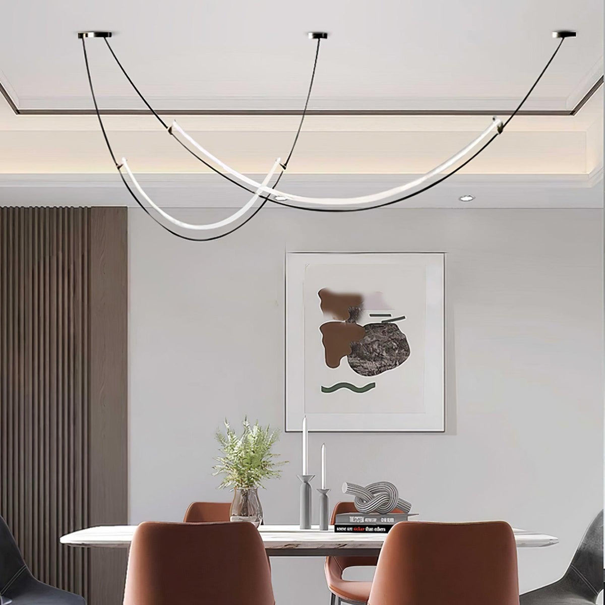 Luminous Circuit Gold Black LED Pendant