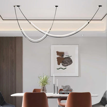 Luminous Circuit Gold Black LED Pendant