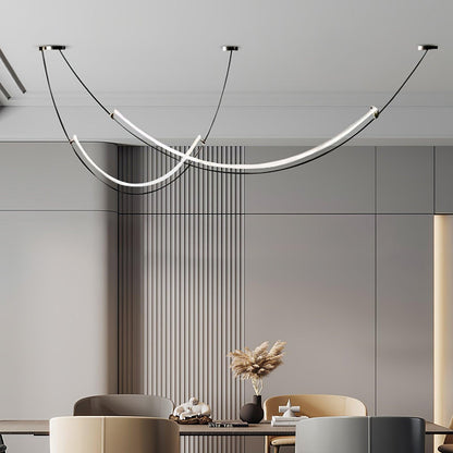 Luminous Circuit Gold Black LED Pendant