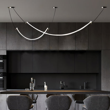 Luminous Circuit Gold Black LED Pendant