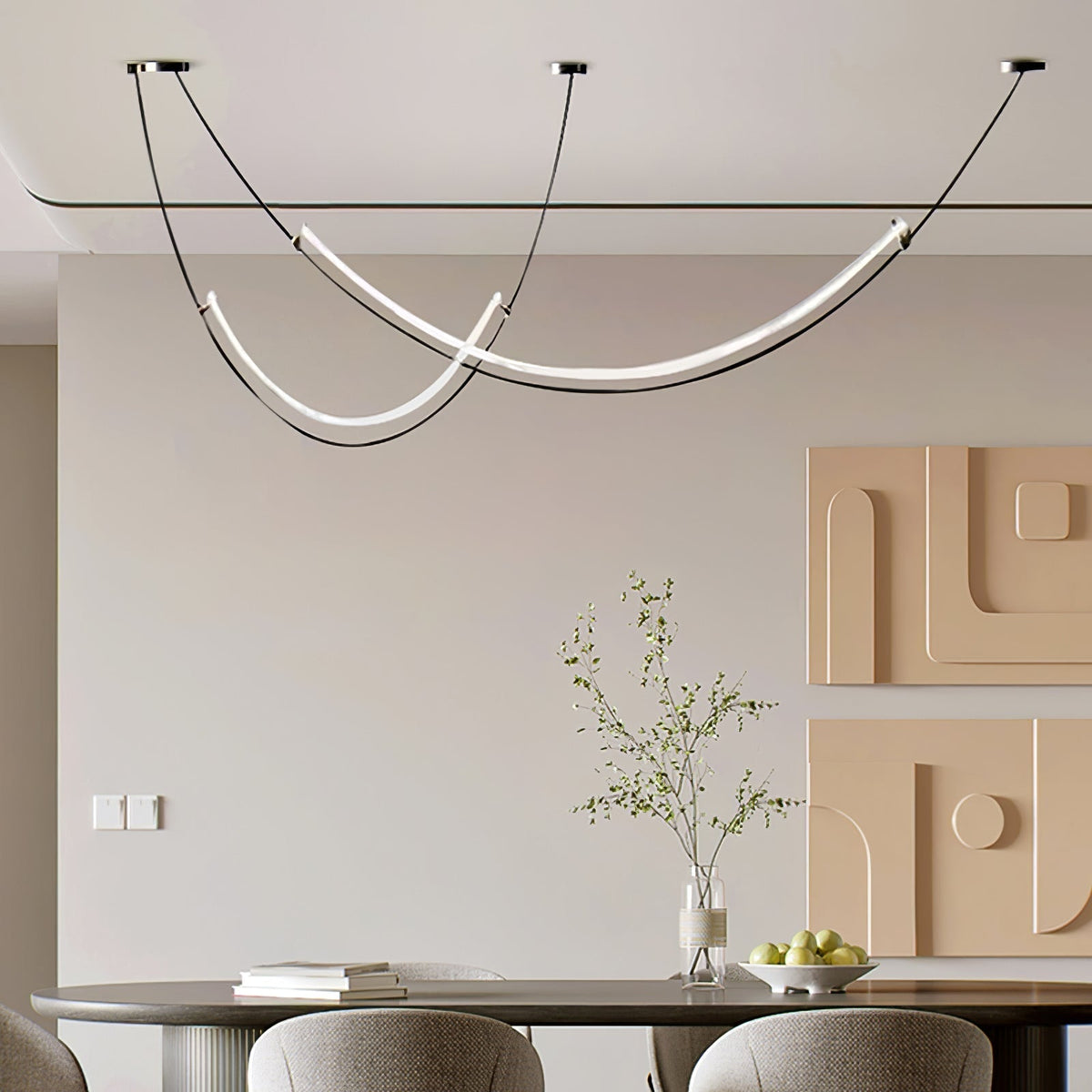 Luminous Circuit Gold Black LED Pendant