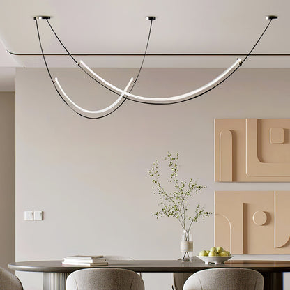 Luminous Circuit Gold Black LED Pendant