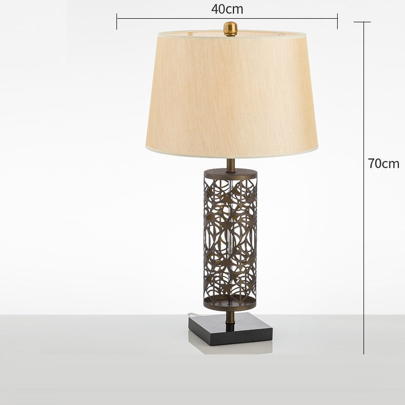 Luxury Fabric Shade Designer Table Lamp / A / UK