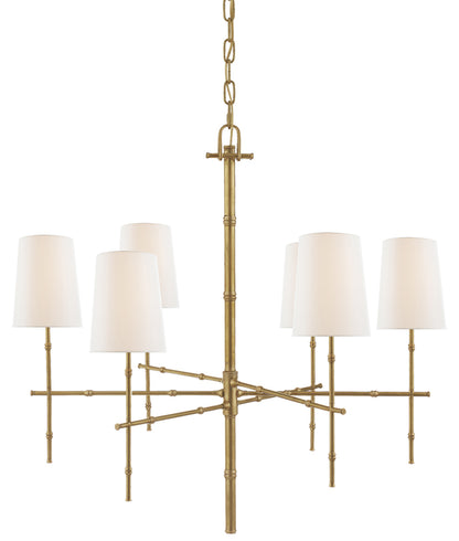 Maison Linen Brass Chandelier
