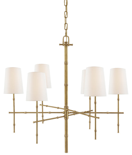 Maison Linen Brass Chandelier