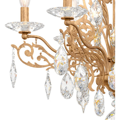 Masquerade Branch Heirloom Gold Crystal Ceiling Light