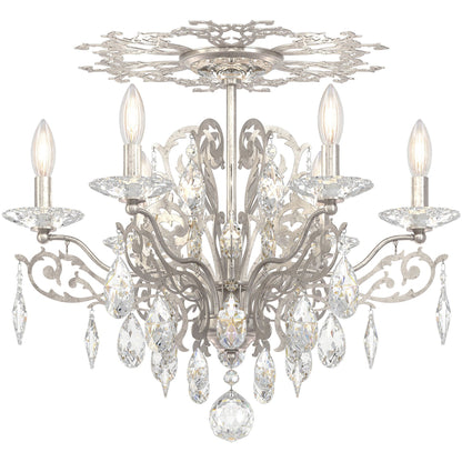 Masquerade Branch Heirloom Gold Crystal Ceiling Light