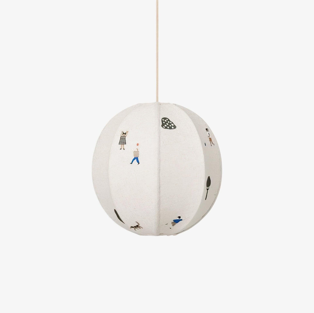 Meadowstitch White Textile Pendant
