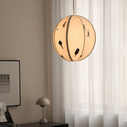 Meadowstitch White Textile Pendant