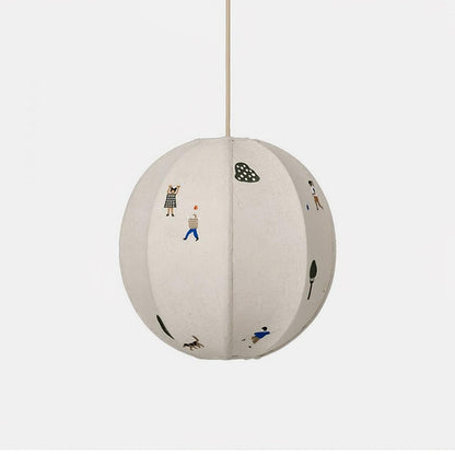 Meadowstitch White Textile Pendant