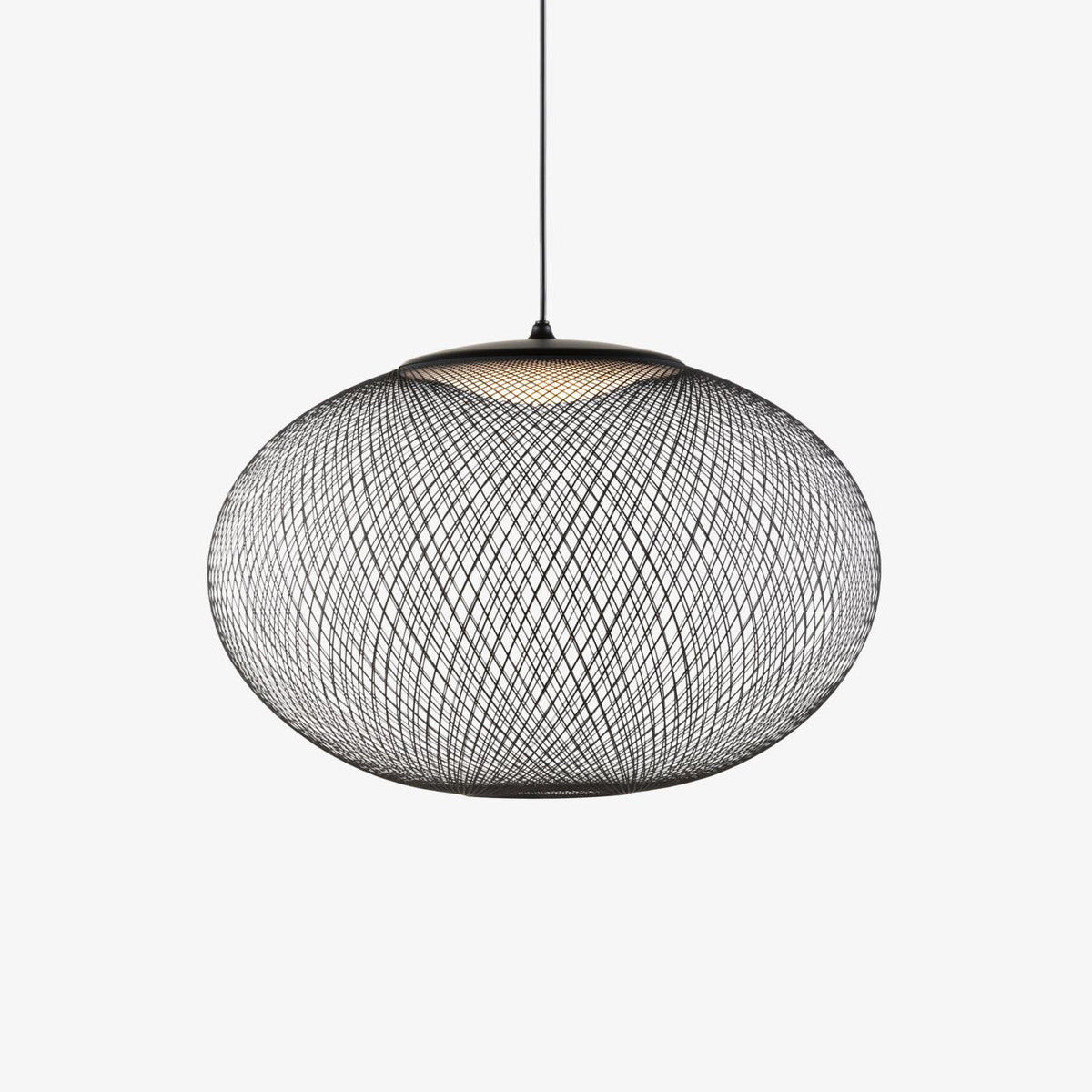 Mesh Shell Black White LED Multi-Light Pendant