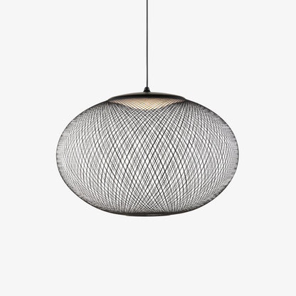 Mesh Shell Black White LED Multi-Light Pendant